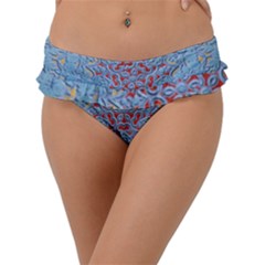 Pattern Background Pattern Frill Bikini Bottom