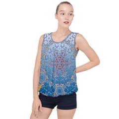 Pattern Background Pattern Bubble Hem Chiffon Tank Top