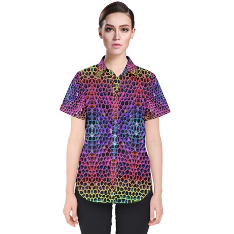 Background Image Decorative Women s Short Sleeve Shirt by Pakrebo