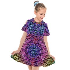 Background Image Decorative Kids  Short Sleeve Shirt Dress