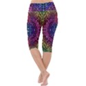 Background Image Decorative Lightweight Velour Cropped Yoga Leggings View4