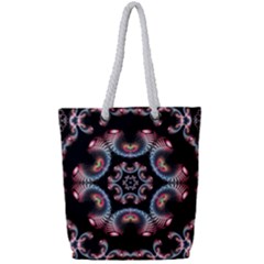 Ornament Kaleidoscope Full Print Rope Handle Tote (small)