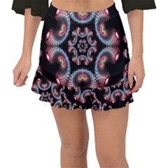 Ornament Kaleidoscope Fishtail Mini Chiffon Skirt