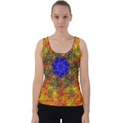 Background Image Tile Abstract Velvet Tank Top