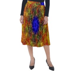 Background Image Tile Abstract Classic Velour Midi Skirt 