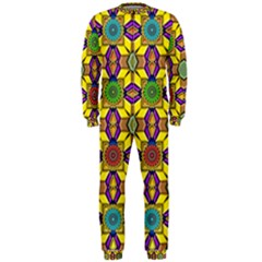 Background Image Geometric Onepiece Jumpsuit (men)  by Pakrebo