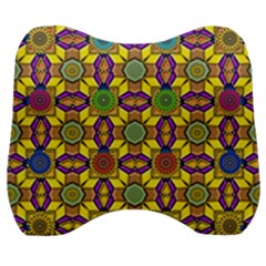 Background Image Geometric Velour Head Support Cushion