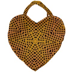 Background Pattern Structure Giant Heart Shaped Tote