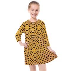 Background Pattern Structure Kids  Quarter Sleeve Shirt Dress