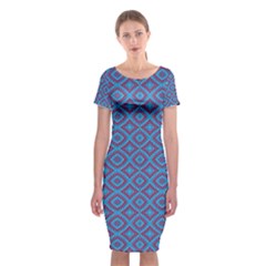 Background  Geometric Pattern Classic Short Sleeve Midi Dress by Pakrebo