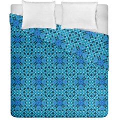 Background Image Tile Pattern Blue Duvet Cover Double Side (california King Size) by Pakrebo