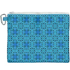 Background Image Tile Pattern Blue Canvas Cosmetic Bag (xxxl)