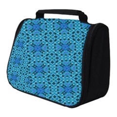 Background Image Tile Pattern Blue Full Print Travel Pouch (small)