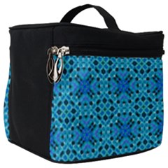 Background Image Tile Pattern Blue Make Up Travel Bag (big)