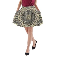 Surreal Design Graphic Pattern A-line Pocket Skirt by Pakrebo