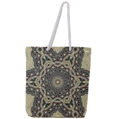 Surreal Design Graphic Pattern Full Print Rope Handle Tote (large)