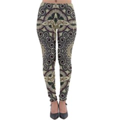 Surreal Design Graphic Pattern Lightweight Velour Leggings