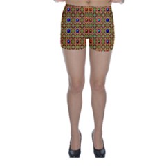 Background Image Tile Pattern Skinny Shorts