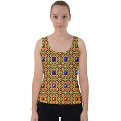 Background Image Tile Pattern Velvet Tank Top