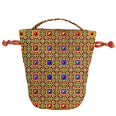 Background Image Tile Pattern Drawstring Bucket Bag