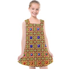 Background Image Tile Pattern Kids  Cross Back Dress