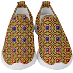 Background Image Tile Pattern Kids  Slip On Sneakers