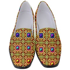 Background Image Tile Pattern Women s Classic Loafer Heels