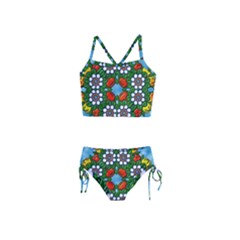 Mandala Background Colorful Pattern Girls  Tankini Swimsuit