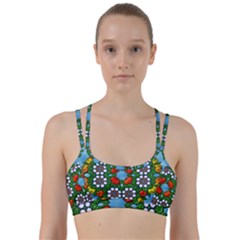 Mandala Background Colorful Pattern Line Them Up Sports Bra by Pakrebo