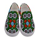 Mandala Background Colorful Pattern Women s Canvas Slip Ons View1