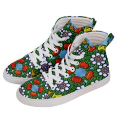 Mandala Background Colorful Pattern Women s Hi-top Skate Sneakers