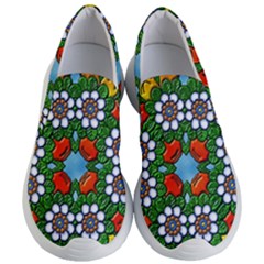 Mandala Background Colorful Pattern Women s Lightweight Slip Ons