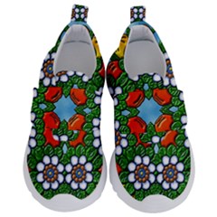 Mandala Background Colorful Pattern Kids  Velcro No Lace Shoes