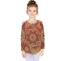 Tile Background Pattern Backgrounds Kids  Long Sleeve Tee