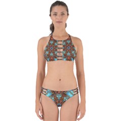 Fractal Background Colorful Graphic Perfectly Cut Out Bikini Set by Pakrebo