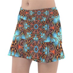 Fractal Background Colorful Graphic Tennis Skirt