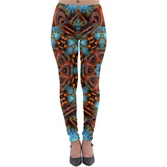 Fractal Background Colorful Graphic Lightweight Velour Leggings