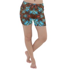 Fractal Background Colorful Graphic Lightweight Velour Yoga Shorts