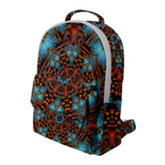 Fractal Background Colorful Graphic Flap Pocket Backpack (large)