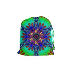 Fractal Art Pictures Digital Art Drawstring Pouch (medium) by Pakrebo