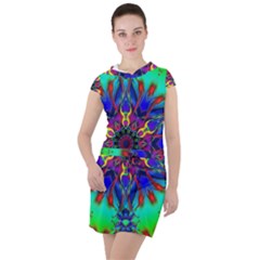 Fractal Art Pictures Digital Art Drawstring Hooded Dress