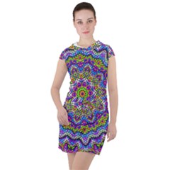 Farbenpracht Kaleidoscope Drawstring Hooded Dress