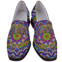 Farbenpracht Kaleidoscope Women s Chunky Heel Loafers