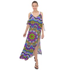 Farbenpracht Kaleidoscope Maxi Chiffon Cover Up Dress