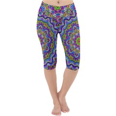 Farbenpracht Kaleidoscope Lightweight Velour Cropped Yoga Leggings