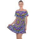 Farbenpracht Kaleidoscope Off Shoulder Velour Dress View1