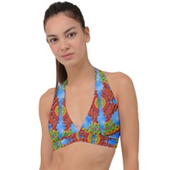 Pictures Digital Art Abstract Halter Plunge Bikini Top