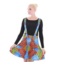 Pictures Digital Art Abstract Suspender Skater Skirt by Pakrebo