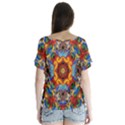 Farbenpracht Kaleidoscope V-Neck Flutter Sleeve Top View2