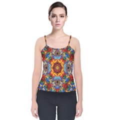 Farbenpracht Kaleidoscope Velvet Spaghetti Strap Top